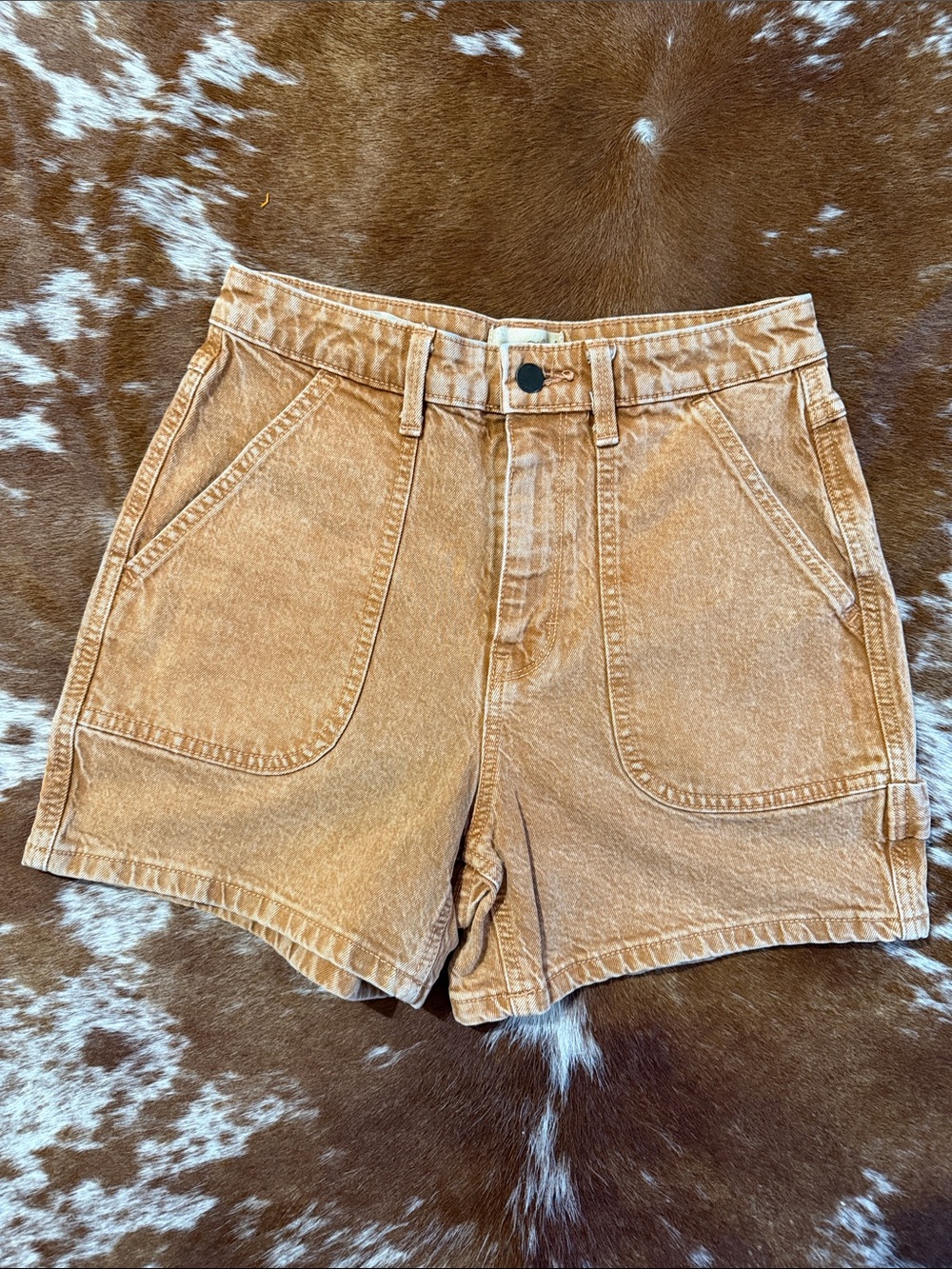 Universal Thread Washed Tan High-Rise Jean Shorts